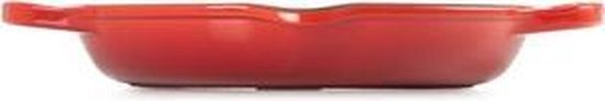 Le Creuset Ronde Hoge Grillplaat 25 cm Kersenrood