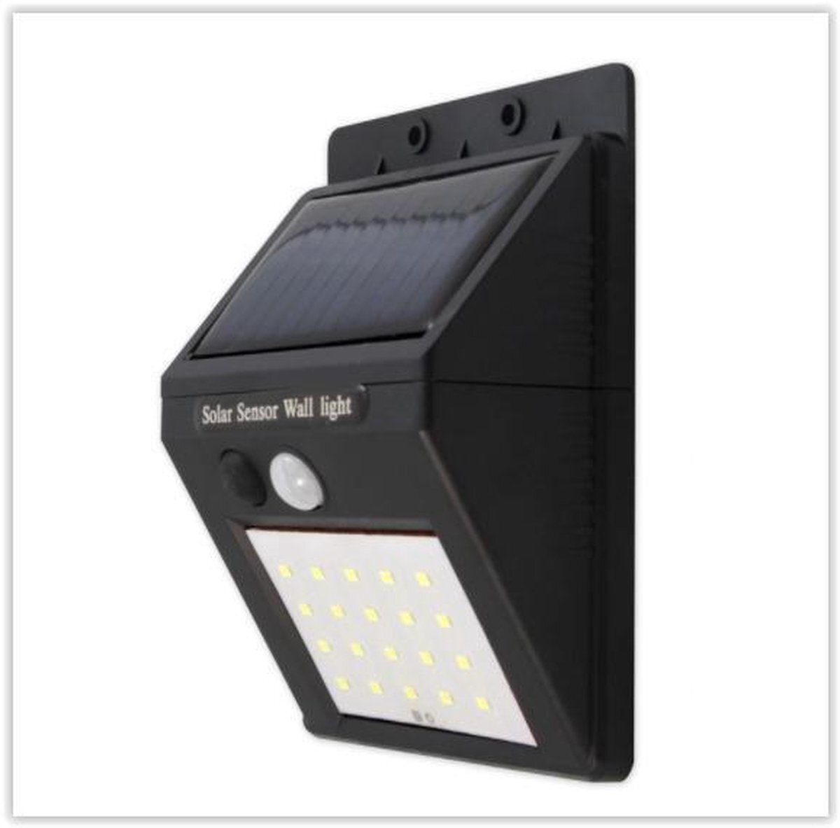 ABC-LED Solar LED Buitenlamp - 3 Watt - koud wit - 200 Lumen - Schemer + bewegingssensor