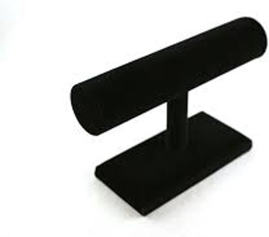Fliex Sieraden houder display voor het opbergen van armbanden zwart -sieraden standaard - 1 rol / cilinder - zwart fluweel