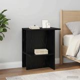 Prolenta Maison Exclusive Salontafel, zwart, eikenlook, 40 x 30 x 49 cm, houtvezel