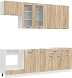 vidaXL Keukenblok LYON 8 st Sonoma Eiken Bewerkt hout