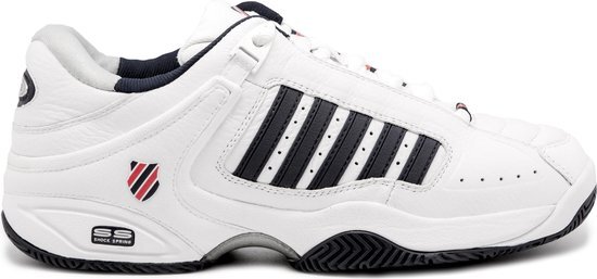 K-Swiss DEFIER RS - WHITE/DRESSBLUES/FIERYRE - Tennisschoenen - 01033164M