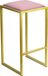 FERRO Tabouret de bar 64 cm, or - rose - Tabouret de bar moderne en métal sans dossier, style loft, avec assise rembourrée