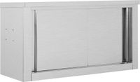 vidaXL Keukenbovenkast met schuifdeuren 90x40x50 cm roestvrij staal