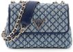 GUESS schoudertas Giully II Mini 2 Compartment Convertible Flap Denim blauw