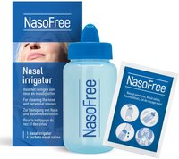 NasoFree Neusdouche - Neusspoeler - Verkoudheid, Hooikoorts - Incl. 4 Zakjes Zout