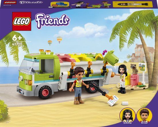 LEGO Friends 41712 Recycle Vrachtwagen - Bouwset voor Kinderen vanaf 6 Jaar