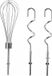 Bol Mixer Accessoires - Kneedhaak Garde - Roestvrij Staal - 3 Stuks - Zilver