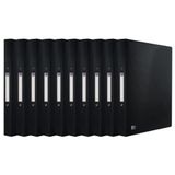 Oxford 10 stuks ringmappen A4, rugbreedte 2 cm, 2 ringen, zwart