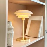 Dyberg Larsen DL20 Portable Table Lamp Opal/Brass