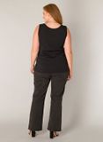 BASE LEVEL CURVY Yuppie Top - Black - maat 4(54/56)
