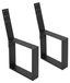 Pieds de banc en acier, lot de 2, dimensions 40 x 78,5 cm, couleur noire, résistants aux intempéries