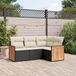 Maison Exclusive - Ensemble de meubles de jardin 4 pièces avec canapé et coussins, noir, en polyrotin