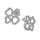 Orphelia ZO-7356 - Oorsteker 4 Hearts - Zilver 925 - Zirkonia - 1.7 cm