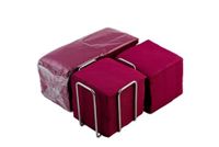 Verpakking Hostelnovo Verpakking met 300 cocktailservetten van bordeauxpapier + servettenhouder van roestvrij staal, microstip-textuur, dik en absorberend, 10 x 10 cm, opgevouwen