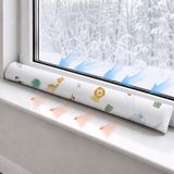 Totsy baby Tochtstopper deur isolerend 90 cm - Onderdeur en raam tochtwering decoratief Ideaal voor voordeur ramen en kussen voor kinderkamer Katoen oeko-tex Safari