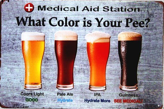 TH Commerce WELKE KLEUR IS JOUW PLAS BEER CAFE BAR KROEG - METALEN - WANDDECORATIE - RECLAMEBORD - MUURPLAAT - VINTAGE - RETRO - WANDBORD - LEUK GRAPPIG TEKST - DECORATIEBORD - NOSTALGIE - ART BIER 30x20 cm nr 510