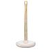 KitchenCraft Serenity Keukenrolhouder, mangohout/marmer, bruin/roze, 15 x 36 cm