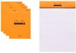 Rhodia Notitieblok - Schrijfblok - N13 – Gelijnd – 10,5 × 14,8 cm – 80 g/m² – Oranje – 80 vel - 10 stuks