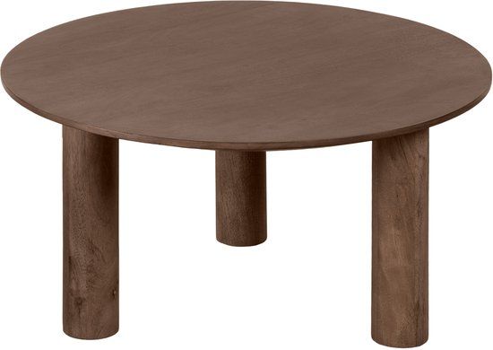 Lewis & Loft Salontafel Lian - FSC® Mangohout - Rond ⌀70 cm - Bruin