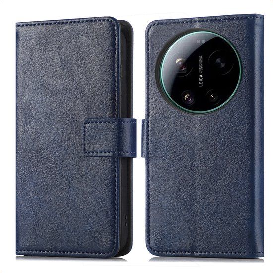 imoshion Hoesje - Geschikt voor Xiaomi 17 Ultra - Luxe Bookcase - Donkerblauw