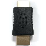 HDMI-stekker op zwarte aansluiting, 19-polige adapter, ondersteunt audio en video, ideaal voor het aansluiten van apparaten en voor het uitbreiden van schermsignalen.