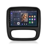 Renault 2+64GB, autoradio 9 pouces avec Carplay, Android 15, navigation GPS, Wi-Fi, Bluetooth, commande au volant, DAB+ et USB, adapté pour Renault Trafic 3 (2014-2021), avec DSP