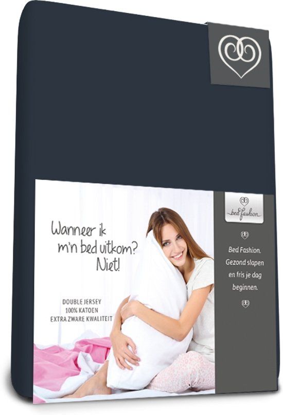 Bed-Fashion Double Jersey hoeslaken extra zwaar 200 x 200 cm creme