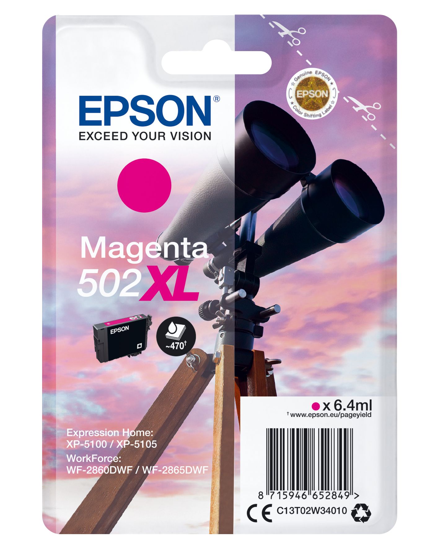 Epson 502XL Magenta Ink Cartridge - Original