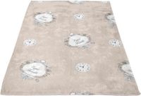 SOLEIL D'OCRE Microfiber fleece deken Family Spirit - 110 x 160 cm - Taupe
