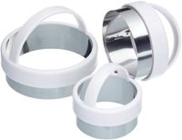 KitchenCraft Uitsteekset Rond RVS Wit 3-delig