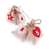 Adventskalender Pajoma Adventskalender om te vullen Noorwegen om op te hangen, 24 zakjes van vilt
