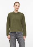 s.Oliver - Sweatshirt en molton met relaxte pasvorm - olijfgroen