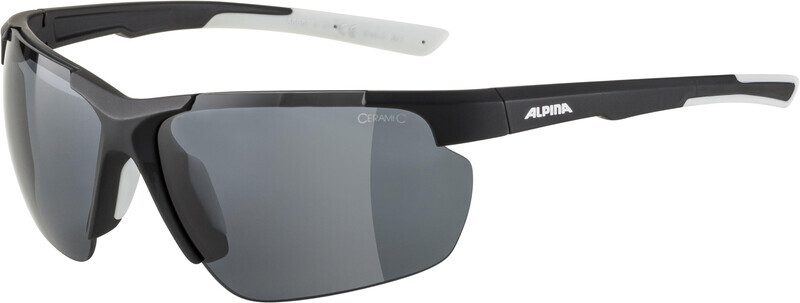 Alpina Defey HR Glasses, black matt/white/black mirror