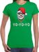 Bellatio Decorations Shoppartners Bv Gangster / rapper Santa fout Kerstshirt / Kerst t-shirt groen voor dames - Kerstkleding / Christmas outfit S