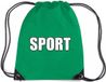 Bellatio Decorations Nylon Sport Gymtasje / Sporttasje / Zwemtasje - Groen - Unisex