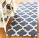 Safavieh Dhurrie DHU623 tapijtloper, plat geweven, 76 x 213 cm, blauw/ivoorkleurig