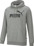 PUMA ESS Big Logo Hoodie FL Heren Trui - Grijs - Maat L