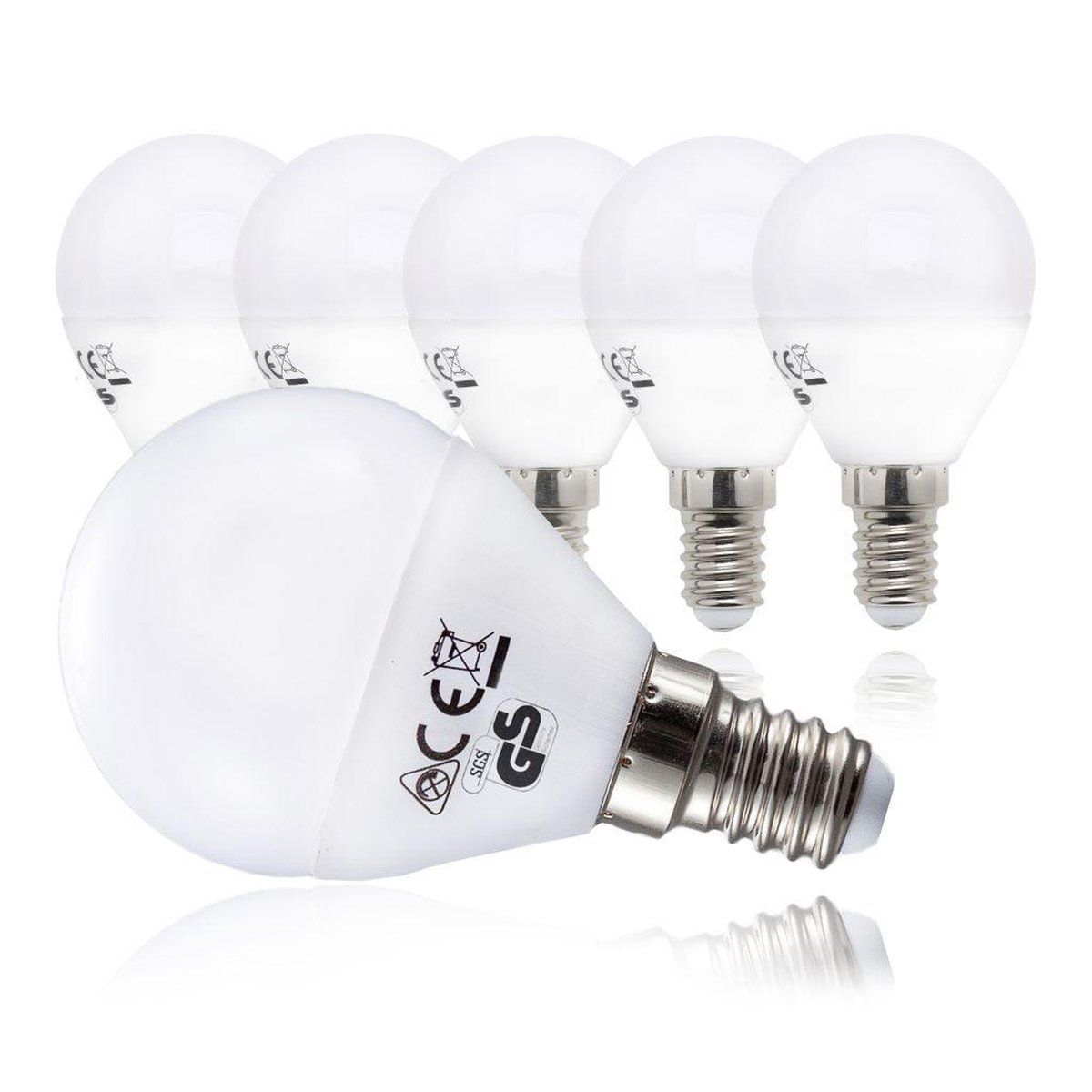 B.K.Licht - LED Lamp - E14 - 5W - 3000K - Set van 5