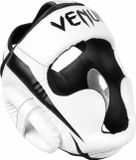 Venum ELITE Headgear Kickboks Hoofdbeschermer Wit Zwart