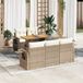 Maison Exclusive - Ensemble de meubles de jardin 6 pièces avec canapé et coussins, beige, en polyrotin