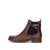 Gabor - Dames - Enkellaarsjes - Blauw - Leer - Blokhak - 8 cm en hoger