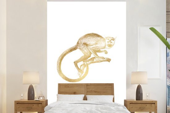 Nr1Wallpaper Behang - Fotobehang Dieren - Vintage - Goud - Afrikaans - Breedte 155 cm x hoogte 240 cm