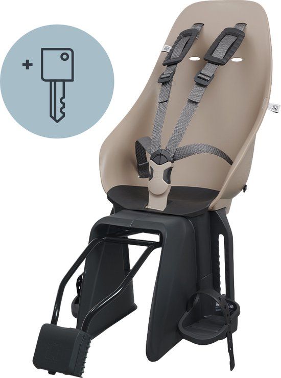 Urban Iki Fietsstoeltje Achter Ta-ke Framemontage - Inaho Beige/ Bincho Black