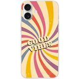 Apple iPhone 16 Plus Good vibes siliconen hoesje