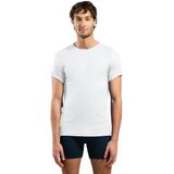 Odlo Active Light Baselayer Top Heren Ronde Hals Korte Mouwen Wit Polyester