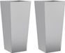 vidaXL Plantenbakken 2 st 35x35x75 cm gegalvaniseerd staal