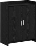 vidaXL Schoenenkast Zwart eiken 73,5 x 36 x 92 cm Bewerkt hout