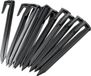 Sans marque 100 pièces Plastique piquets de sol - piquets - 85mm - noir