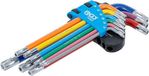 BGS technic BGS Stiftsleutelset - meerkleurig - Torx met boring T10 - T50 - 9 delig